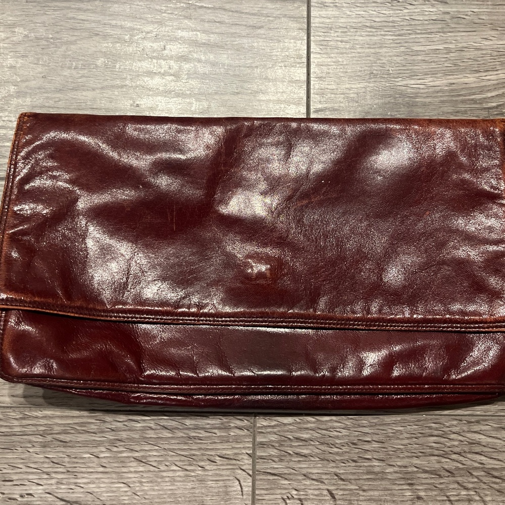 La Bagagerie Vintage Leather Clutch Bag